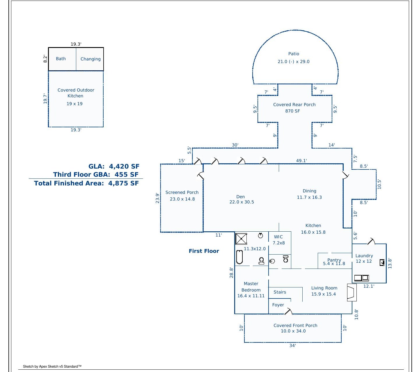 First floor plan, 263 Allison Road
