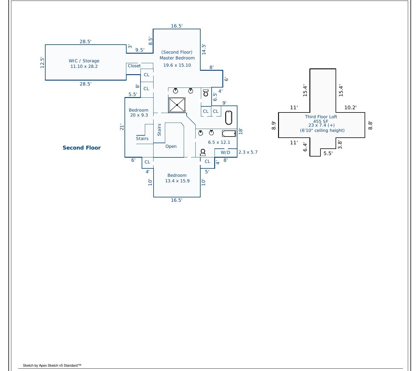 Second and third floor plan, 263 Allison Road