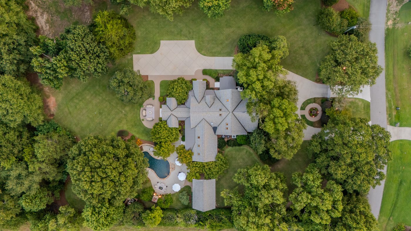 The estate from directly overhead