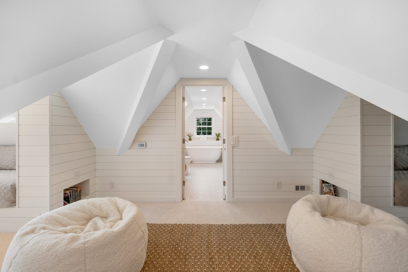 The third-floor bunk room